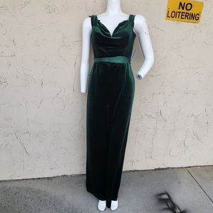 Deadstock Green Velvet Jumpsuit